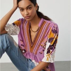 Anthropologie Bl-nk London Stephanie Top - Size XL